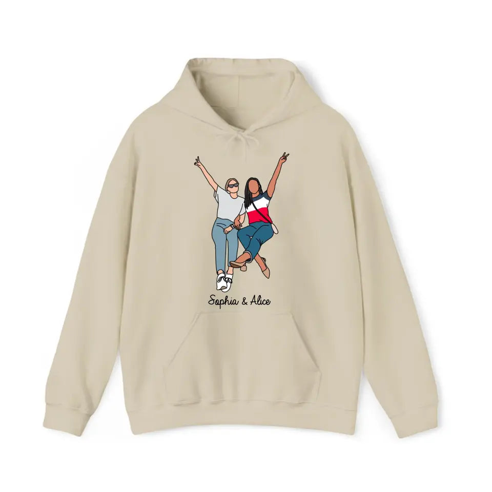 Personalized Upload Your Photo Bestie Gift Hoodie 2D Printed HN231452