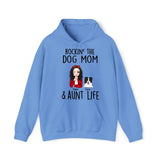 Personalized Rockin' The Dog Mom & Aunt Life Dog Lovers Gift Hoodie 2D Printed HN231478