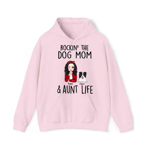 Personalized Rockin' The Dog Mom & Aunt Life Dog Lovers Gift Hoodie 2D Printed HN231478