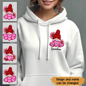 Personalized Grandma Gnome Custom Kid's Name Hoodie 2D Printed VQ231499