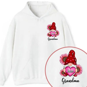 Personalized Grandma Gnome Custom Kid's Name Hoodie 2D Printed VQ231499