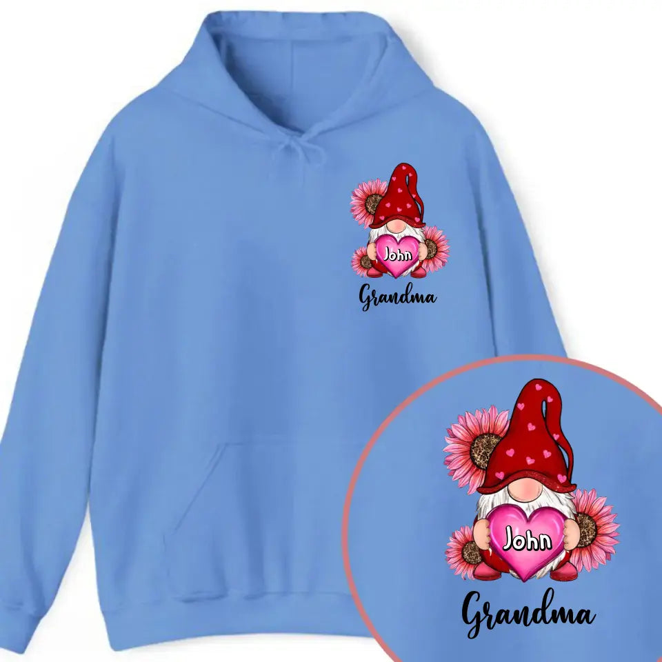 Personalized Grandma Gnome Custom Kid's Name Hoodie 2D Printed VQ231499