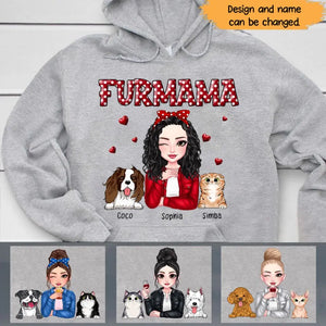 Personalized Furmama Pet Names Dog Lovers Cat Lovers Gift Hoodie 2D Printed HN231498