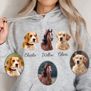 Personalized Upload Your Pet Photo Dog Lovers Horse Lovers Gift Hoodie 2D Printed LVA231500