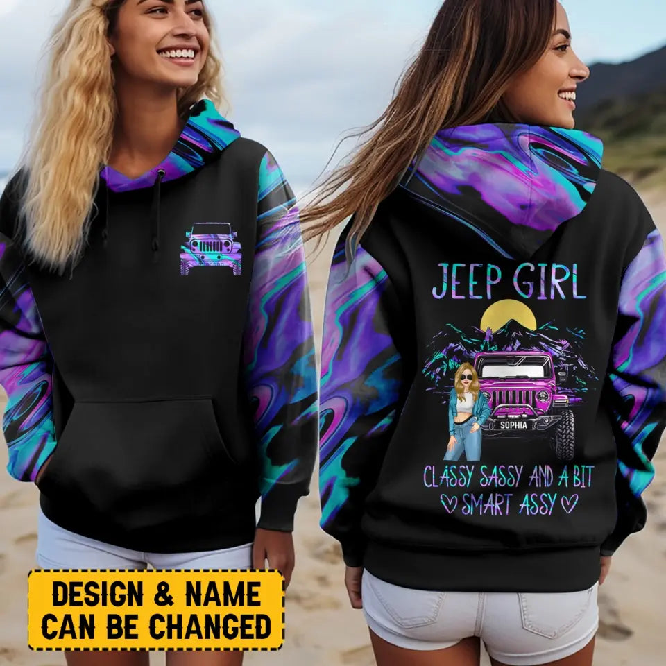 Personalized Jeep Girl Classy Sassy And A Bit Smart Assy Hoodie 3D Printed LVA231520