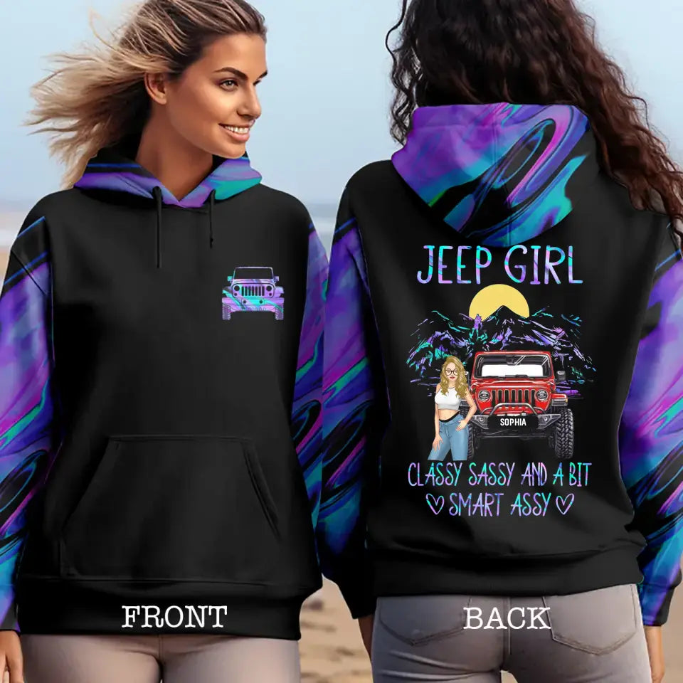 Personalized Jeep Girl Classy Sassy And A Bit Smart Assy Hoodie 3D Printed LVA231520