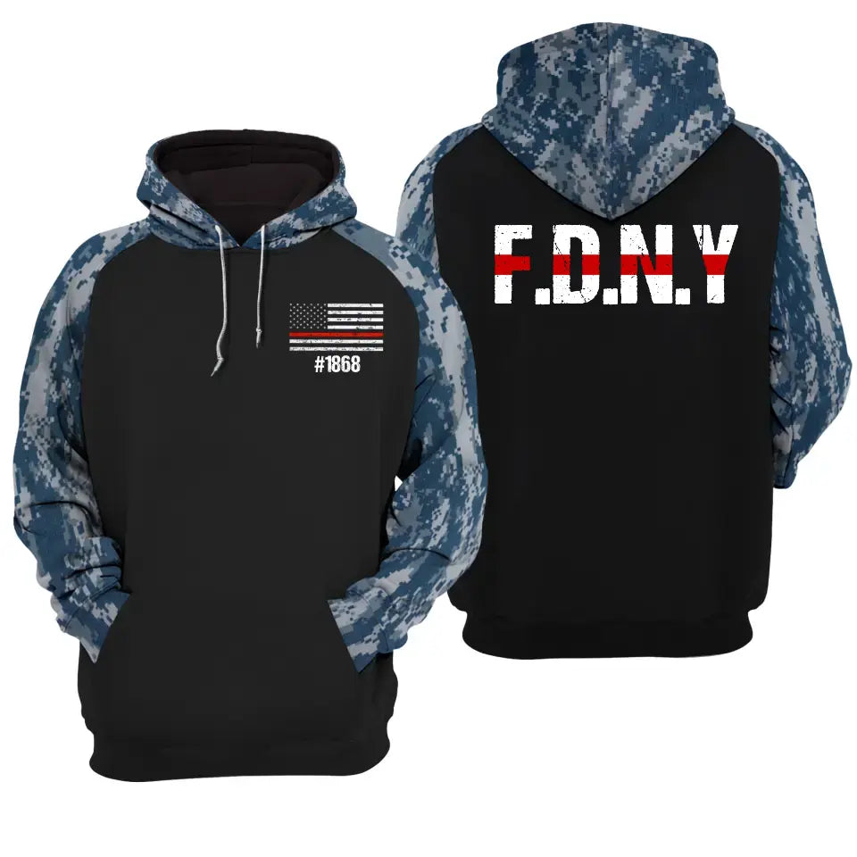 Personalized US Firefighter Department & Custom ID Hoodie 3D Printed KVH231530