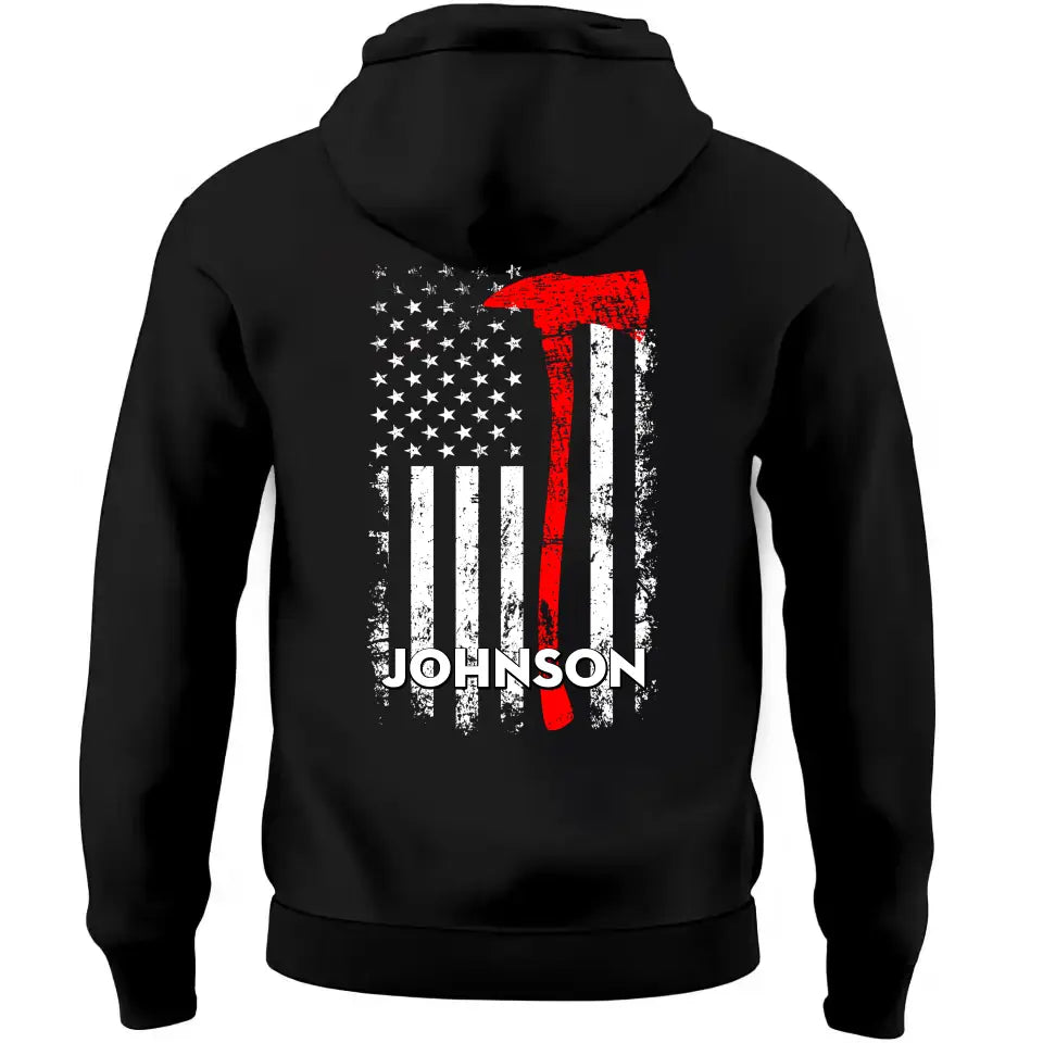 Personalized Retired US Firefighter Custom Time & Name Hoodie 2D Printed QTKVH1554