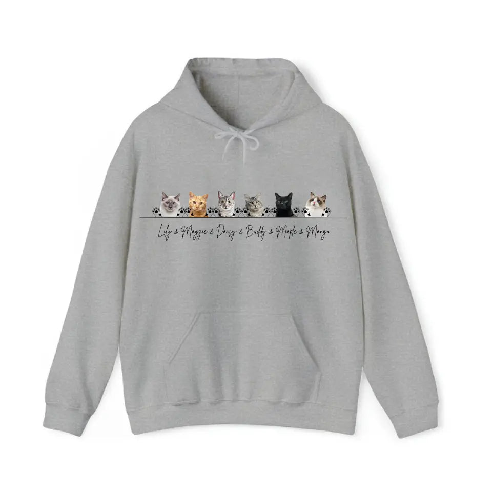 Personalized Upload Your Cat Photo Cat Lovers Gifts Hoodie 2D Printed VQ231583