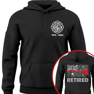 Personalized Australia Retired Firefighter Custom Time Hoodie 2D Printed VQ231594