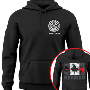 Personalized Canada Retired Firefighter Custom Time Hoodie 2D Printed VQ231535