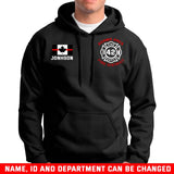 Personalized Canadian Firefighter Department Custom Name & ID Hoodie 2D Printed KVH231624