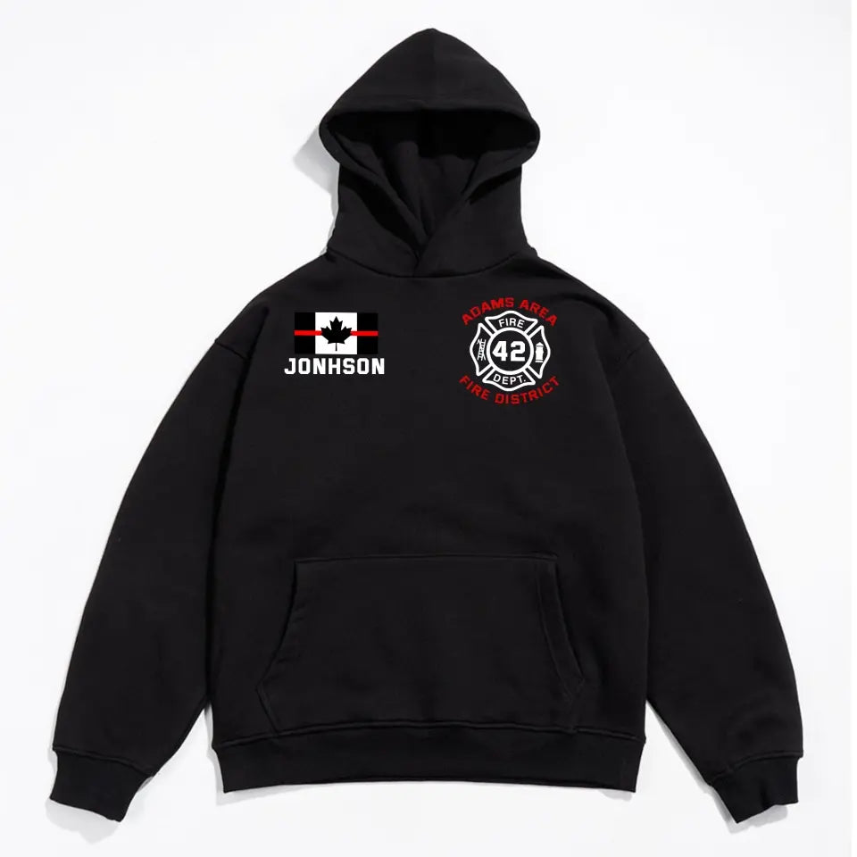 Personalized Canadian Firefighter Department Custom Name & ID Hoodie 2D Printed KVH231624