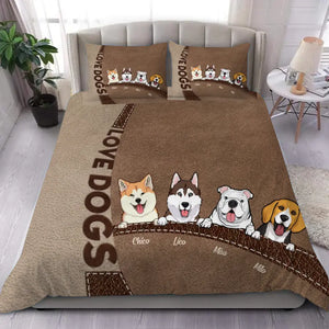 Personalized Love Dogs Custom Name Bedding Set Printed HN231628