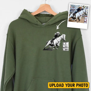 Personalized Upload Your Photo Horse Riding Hoodie 2D Printed LVA231634