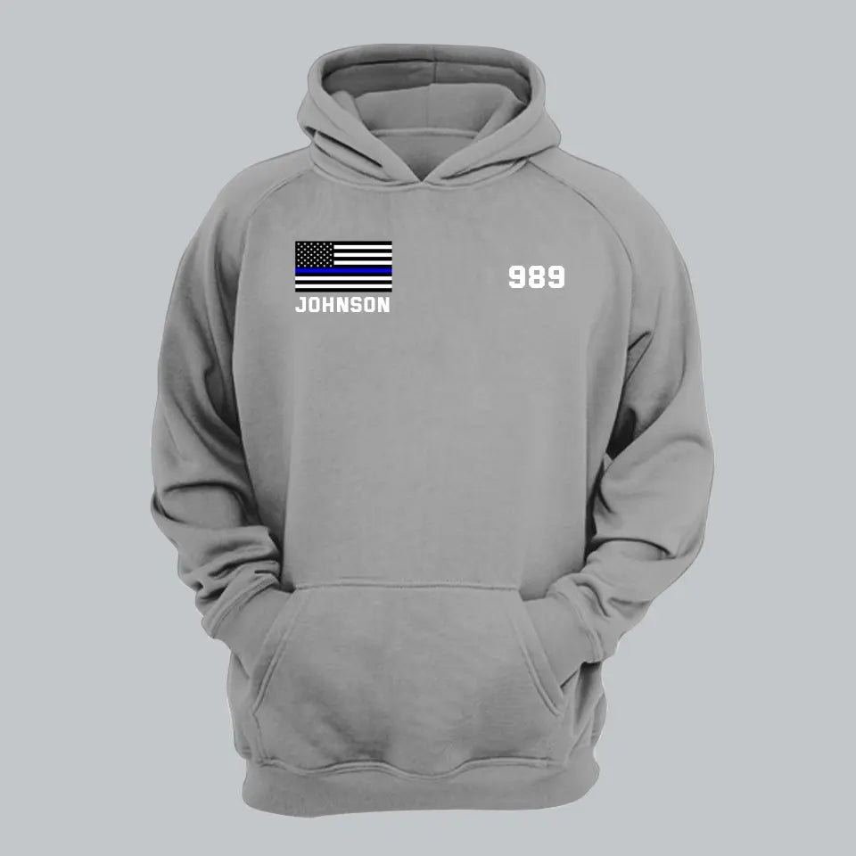 Personalized US Police Custom Name & ID Hoodie 2D Printed KVH231641