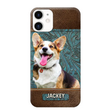 Personalized Upload Your Dog Photo Leather Phonecase Printed 23MAR-HQ16