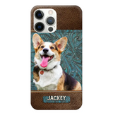 Personalized Upload Your Dog Photo Leather Phonecase Printed 23MAR-HQ16