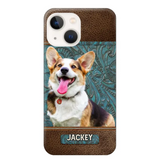 Personalized Upload Your Dog Photo Leather Phonecase Printed 23MAR-HQ16