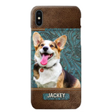 Personalized Upload Your Dog Photo Leather Phonecase Printed 23MAR-HQ16