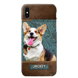 Personalized Upload Your Dog Photo Leather Phonecase Printed 23MAR-HQ16