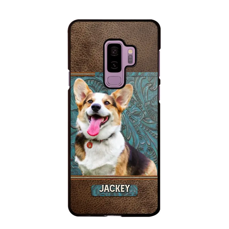 Personalized Upload Your Dog Photo Leather Phonecase Printed 23MAR-HQ16