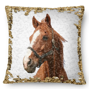 Personalized Upload Your Horse Photo Seguin Pillow Printed VQ231666