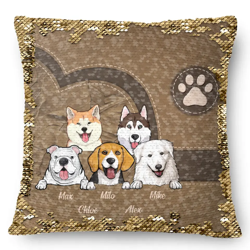 Personalized Dog Names Dog Lovers Gift Seguin Pillow Printed HN231668