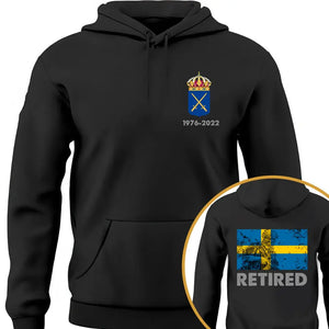 Personalized Retired Swedish Veteran Custom Time Hoodie 2D Printed VQ231675