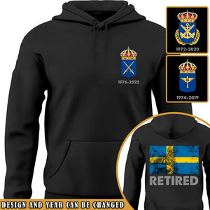 Personalized Retired Swedish Veteran Custom Time Hoodie 2D Printed VQ231675