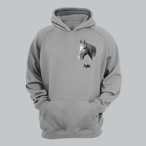 Personalized Upload Your Horse Photo Horse Lovers Gift Hoodie 2D Printed VQ231349