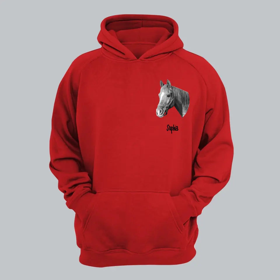 Personalized Upload Your Horse Photo Horse Lovers Gift Hoodie 2D Printed VQ231349