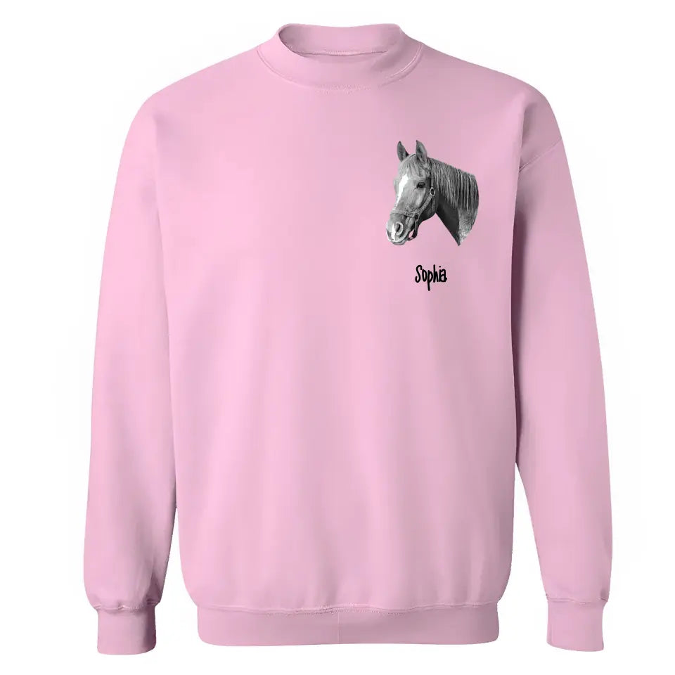 Personalized Upload Your Horse Photo Horse Lovers Gift Hoodie 2D Printed VQ231349