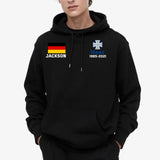 Personalized German Veteran/Soldier Custom Name & Time Hoodie 2D Printed KVH231708