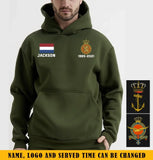 Personalized Netherlands Veteran/Soldier Custom Name & Time Hoodie 2D Printed KVH231708