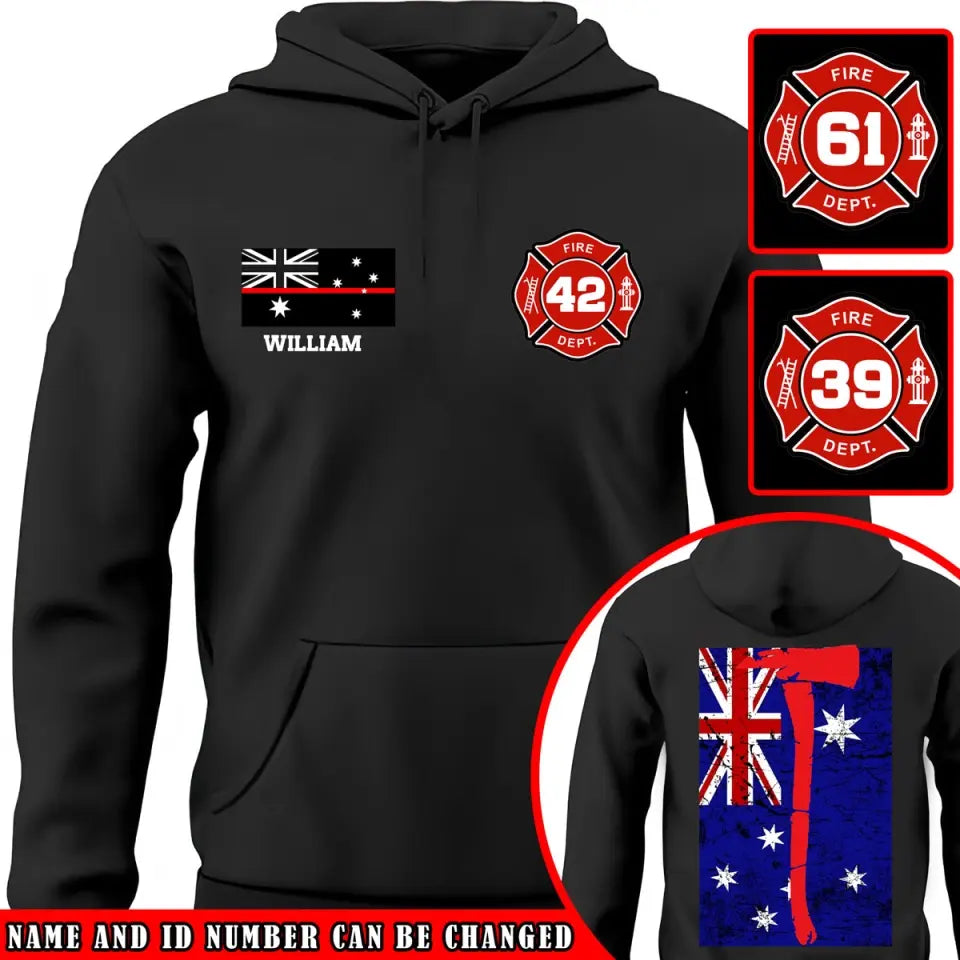 Personalized Australian Firefighter Custom Name & ID Hoodie 2D Printed LAHVQ231719