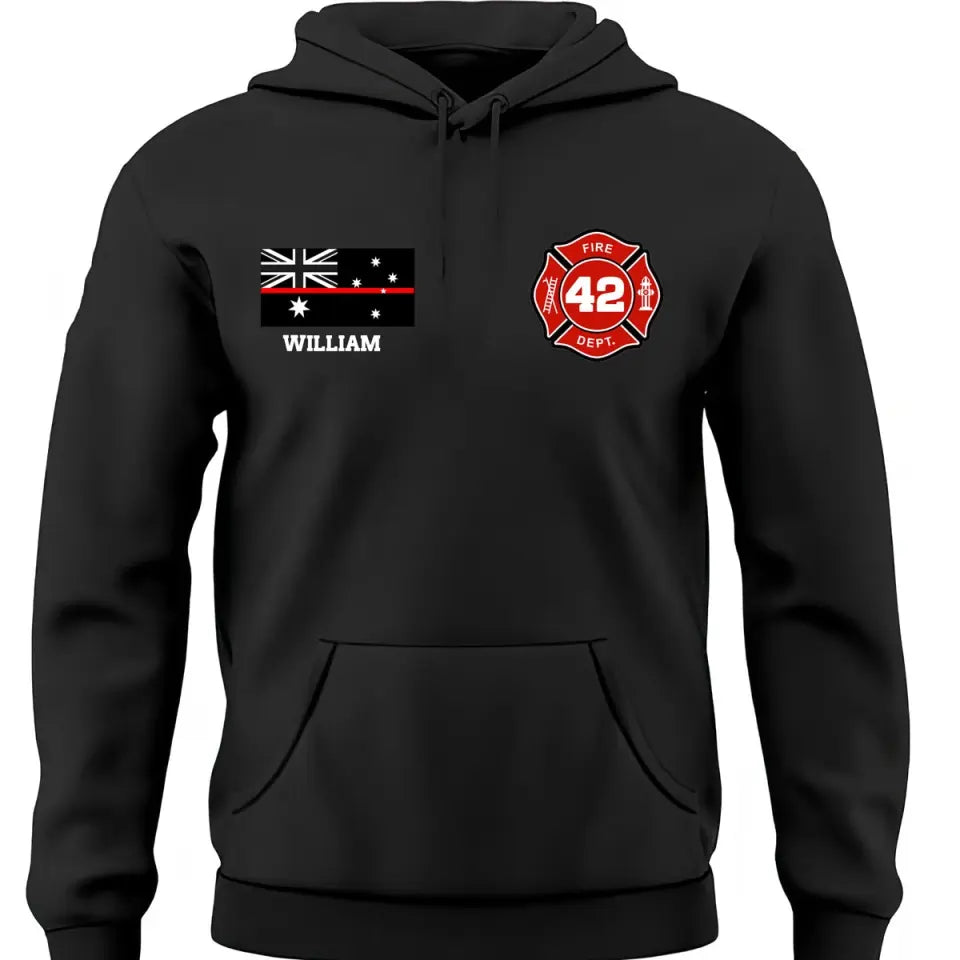 Personalized Australian Firefighter Custom Name & ID Hoodie 2D Printed LAHVQ231719