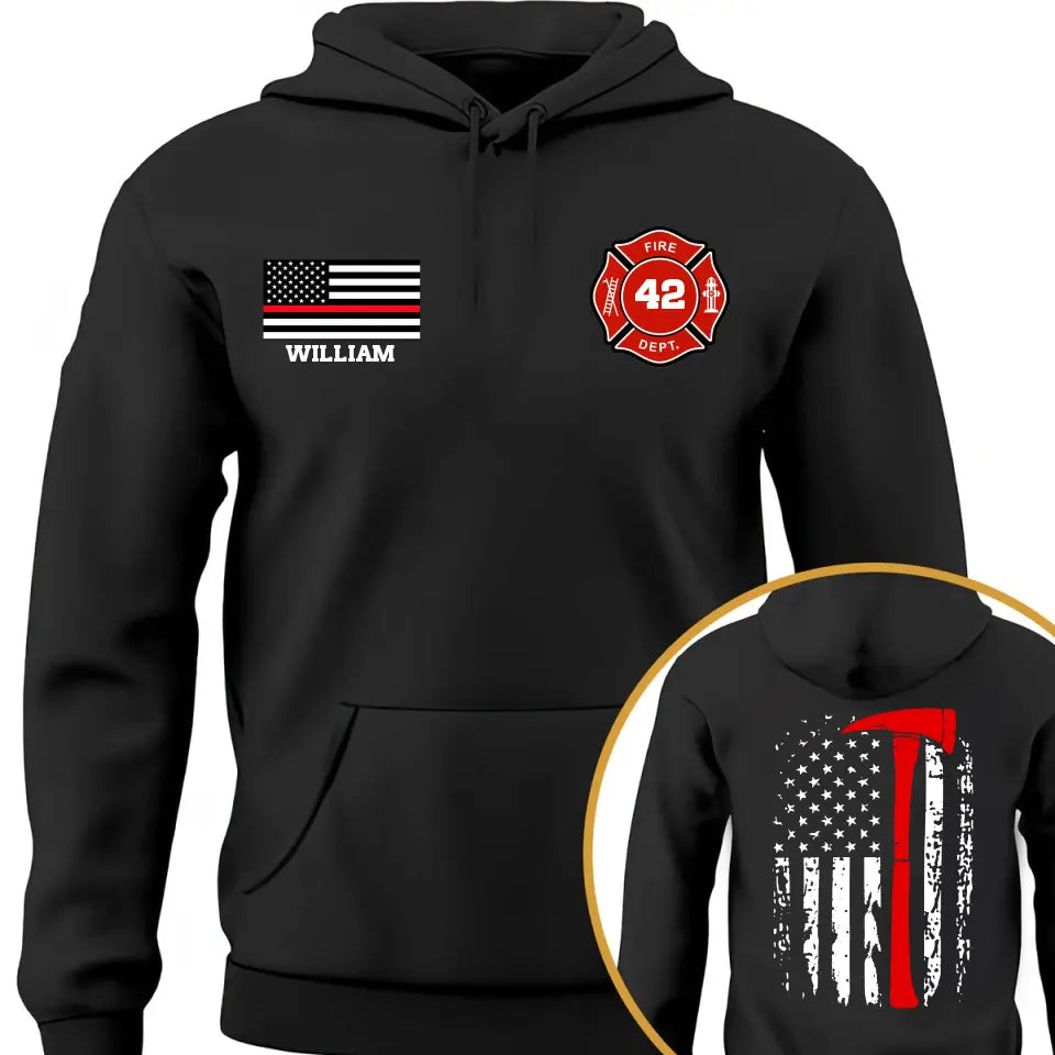 Personalized US Firefighter Custom Name & ID Hoodie 2D Printed LAHVQ231719