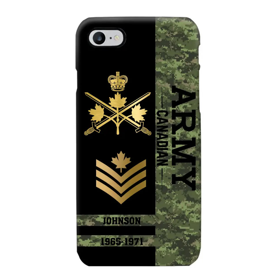 Personalized Canadian Armed Forces Logo Custom Name Phonecase Printed 231721AHVA