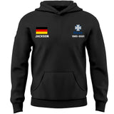 Personalized German Veteran/Soldier Custom Name & Time Hoodie 2D Printed KVH231708