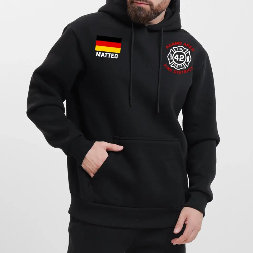 Personalized German Firefighter Custom Name & Department Hoodie 2D Printed KVH231730