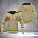 Personalized Portuguese Firefighter Custom Name & ID Hoodie 3D Printed LVA231736