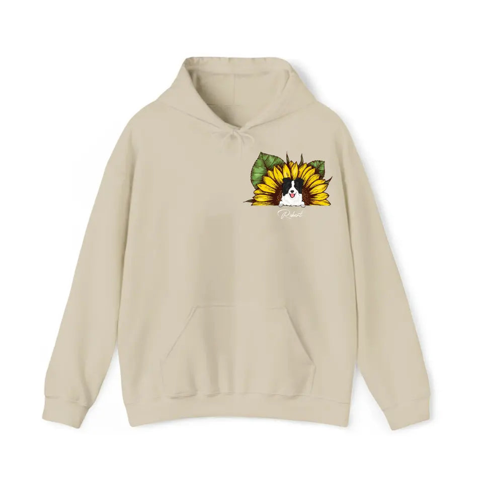 Personalized Sunflower Dog Names Dog Lovers Gift Hoodie 2D Printed HN231737