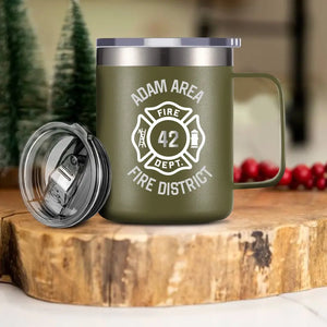 Personalized Firefighter Custom ID Laser Handle Cup Printed LVA2403