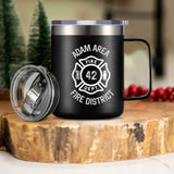 Personalized Firefighter Custom ID Laser Handle Cup Printed LVA2403