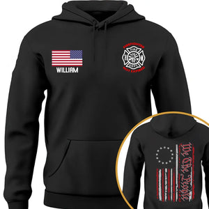 Personalized US Firefighter Custom Name Hoodie 2D Printed 231763AHVQ