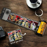 Personalized Upload Your Photo Couple Firefighter Gift Birthday gifts Film Roll Keychain HN2402