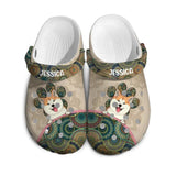 Personalized Dogs & Names Dog Lovers Gift Clogs Slipper Shoes Printed LVA2430