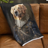 Personalized  Upload Your Dog Photo Royal Dog Lovers Gift Sherpa or Fleece Blanket Printed VQ2439