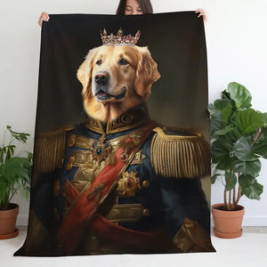 Personalized  Upload Your Dog Photo Royal Dog Lovers Gift Sherpa or Fleece Blanket Printed VQ2439